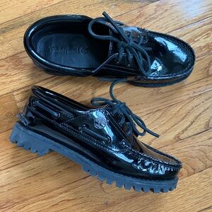 Timberland Heritage Noreen Handsewn shoes in black leather, size 6, rarely worn